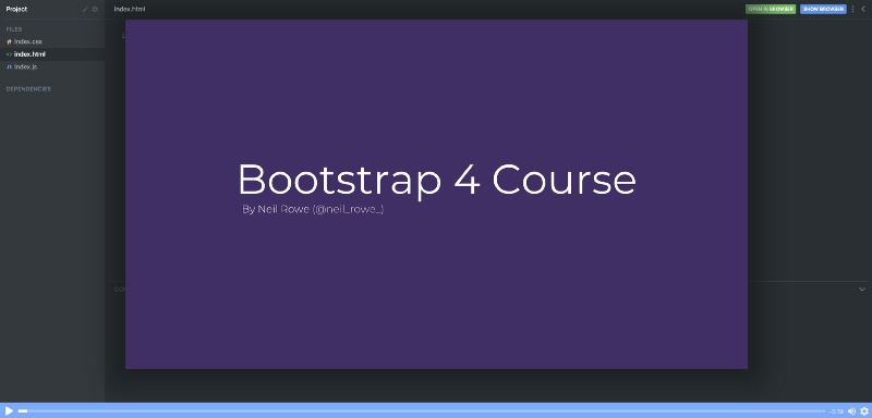 Bootstrap 4 Tutorial BS01